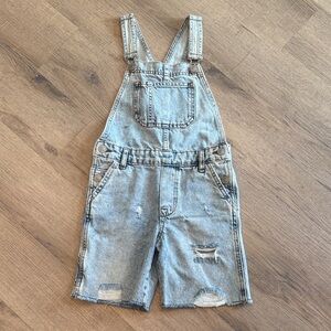 Zara Kids Denim Overalls Shorts